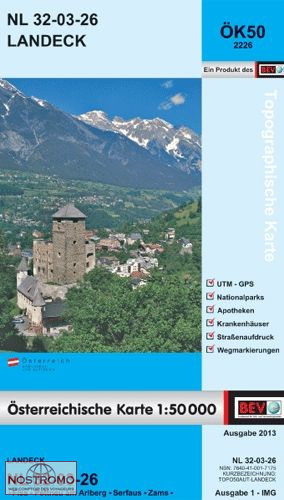 2226 LANDECK | carte topographique BEV