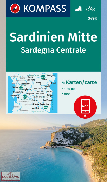 2498 CENTRAL SARDINIA | Kompass hiking map