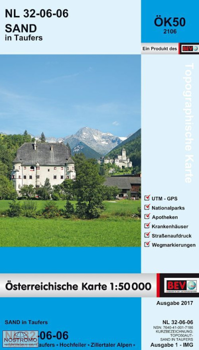 2106 SAND IN TAUFERS | carte topographique BEV