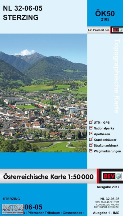 2105 STERZING | carte topographique BEV