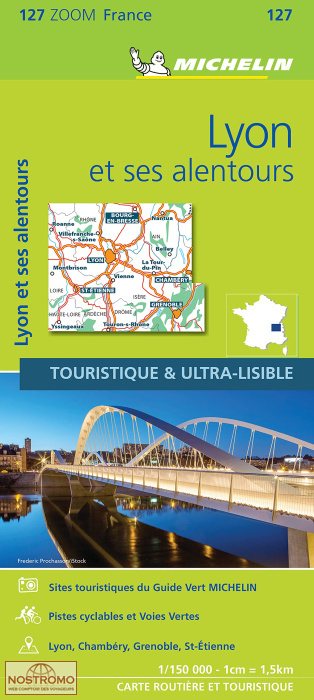 127 LYON AND SURROUNDINGS | Michelin road map