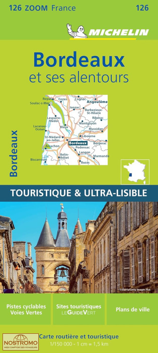 126 BORDEAUX ET SES ALENTOURS | carte routière Michelin