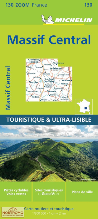 130 MASSIF CENTRAL | carte routière Michelin