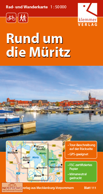 111 RUND UM DIE MÜRITZ | carte de randonnée Klemmer