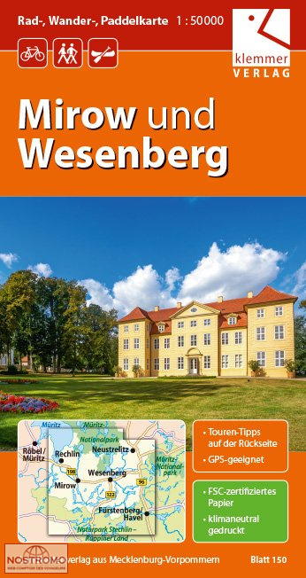 150 MIROW UND WESENBERG | carte de randonnée Klemmer