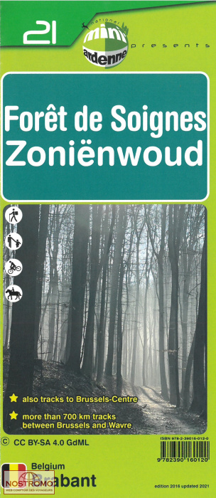 21 FORÊT DE SOIGNIES - ZONIËNWOUD | carte de randonnée Mini-Ardenne
