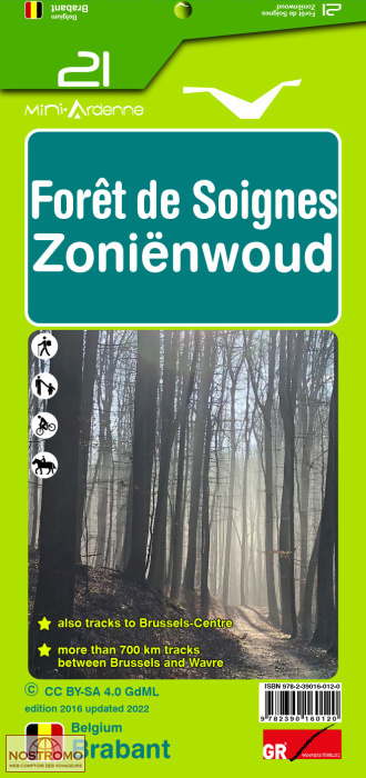 21 FORÊT DE SOIGNIES - ZONIËNWOUD | Mini-Ardenne hiking map