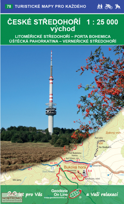ČESKÉ STŘEDOHOŘÍ - VÝCHOD - 78 | Geodezie On Line hiking map