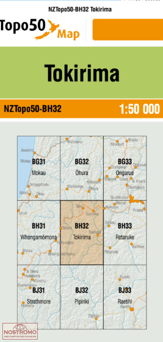BH32 TOKIRIMA | carte topographique LINZ