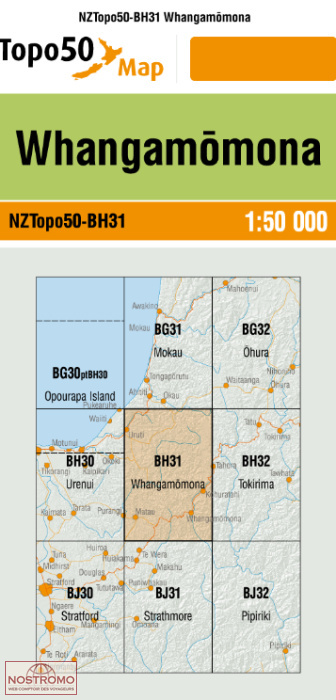 BH31 WHANGAMOMONA | carte topographique LINZ
