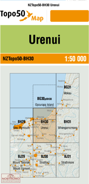 BH30 URENUI | carte topographique LINZ