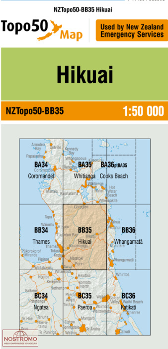 BB35 HIKUAI | carte topographique LINZ