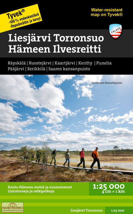 LIESJÄRVI - TOORONSUO - HÄMEEN - ILVESREITTI| Calazo hiking map