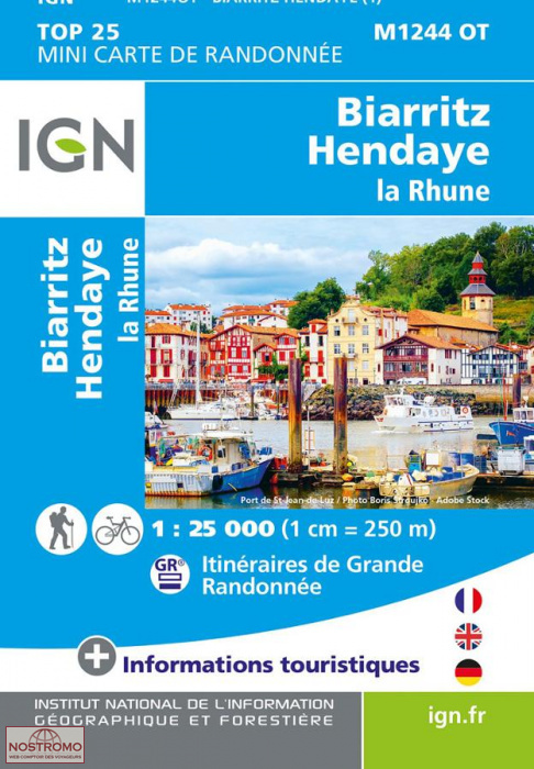 M1244OT BIARRITZ - HENDAYE | IGN hiking map