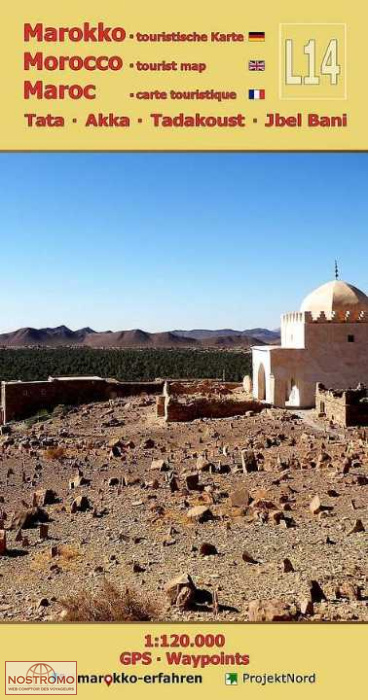 L14 TATA - AKKA - TADAKOUST - JBEL BANI | carte touristique Huber