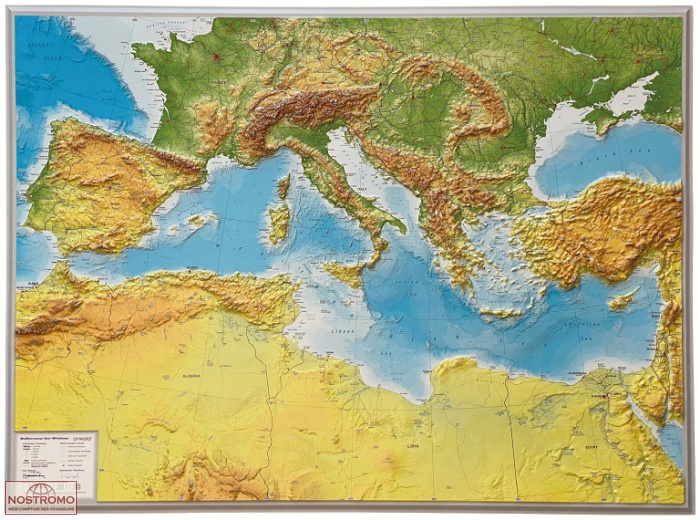 MEDITERRANEAN SEA | Georelief relief map
