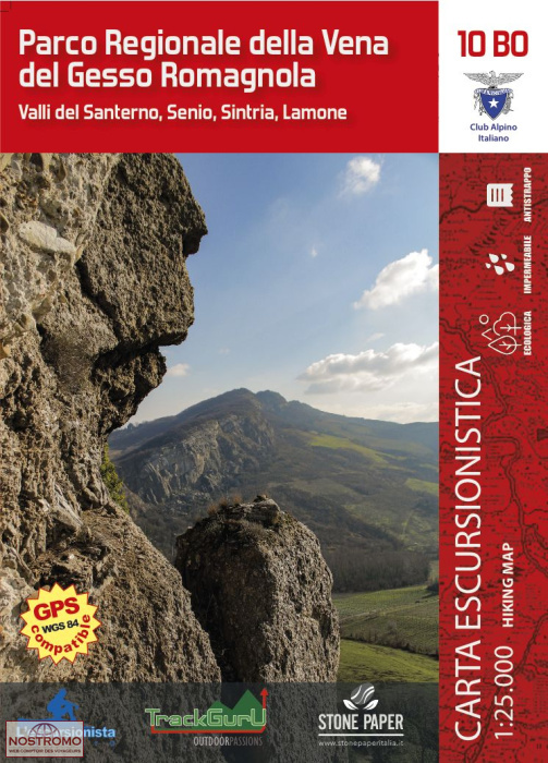 10BO P. R. DELLA VENA DEL GESSO ROMAGNOLA | l'Escursionista/Track Guru hiking map
