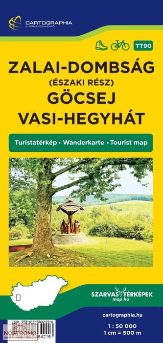 ZALAI-DOMBSAG - NORD | carte de randonnée Cartographia & Szarvas