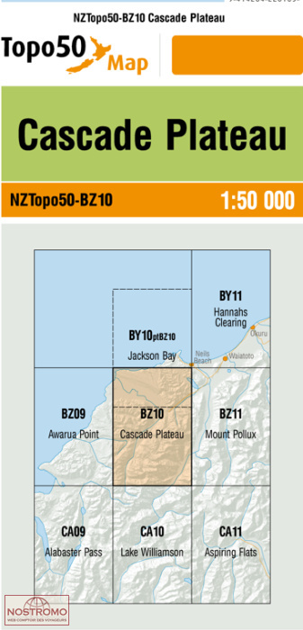 BZ10 CASCADE PLATEAU | carte topographique LINZ