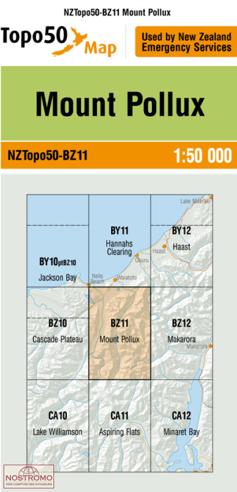 BZ11 MOUNT POLLUX | carte topographique LINZ