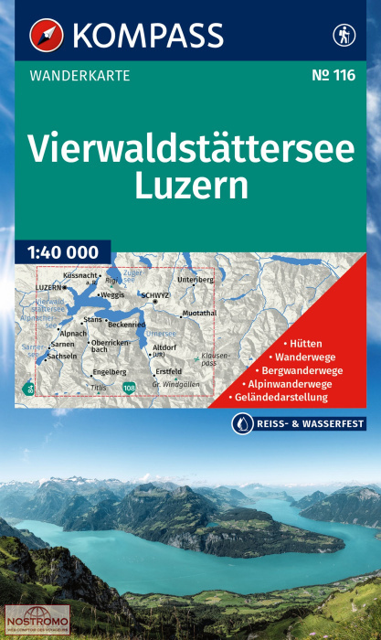 VIERWALDSTÄTTERSEE - LUZERN 116 | Kompass hiking map