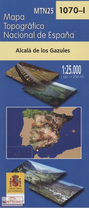 1070-1 ALCALÁ DE LOS GAZULES | carte topographique CNIG