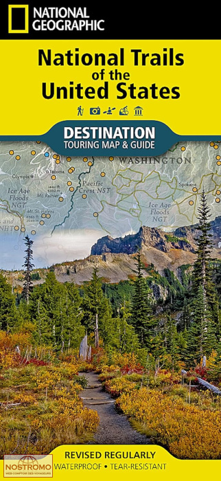 NATIONAL TRAILS OF THE UNITED STATES | carte touristique National Geographic