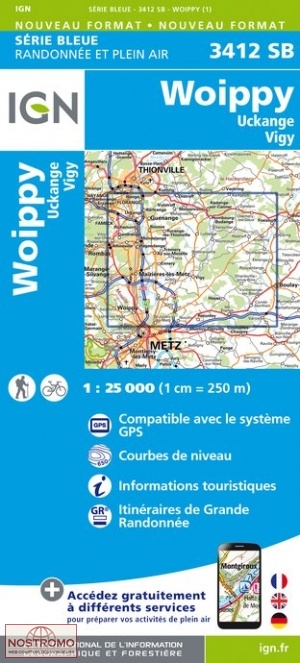 3412SB WOIPPY | carte de randonnée IGN