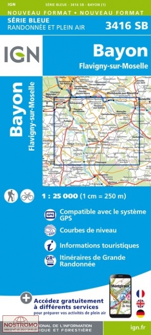 3416SB BAYON | carte de randonnée IGN