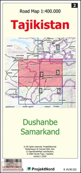 02 DOUCHANBÉ - SAMARCANDE | carte topographique Projektnord