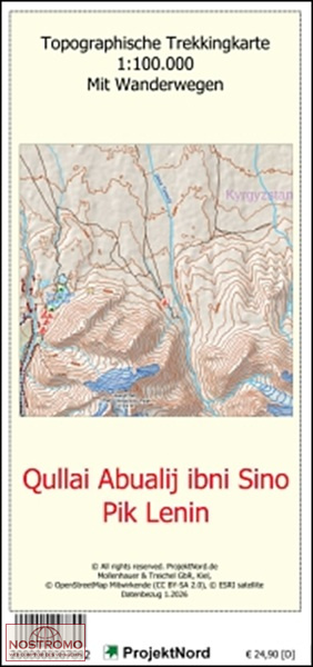 PIK LENIN - QULLAI ABUALIJ IBNI SINO | carte topographique Projektnord