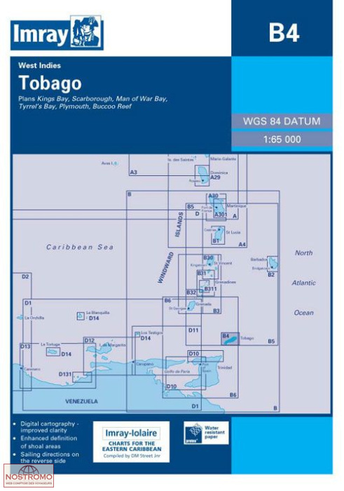 B4 TOBAGO | carte marine Imray