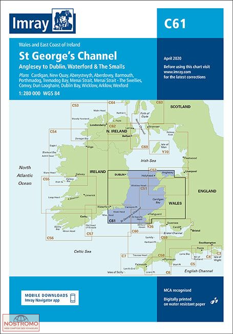C62 ST GEORGE'S CHANNEL | Imray nautical chart