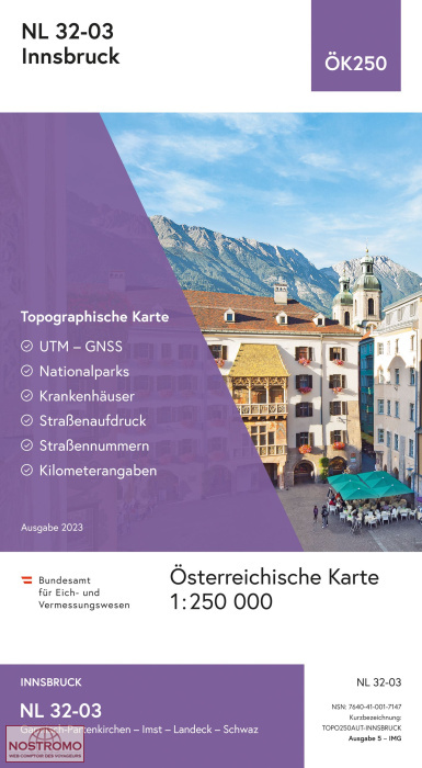 32-03 INNSBRUCK | carte topographique BEV
