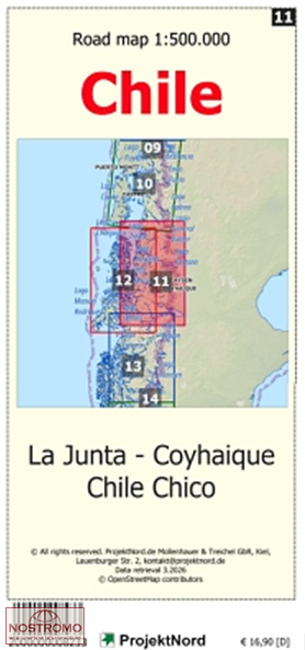 11 LA JUNTA - COYHAIQUE - CHILE CHICO | carte topographique Projektnord