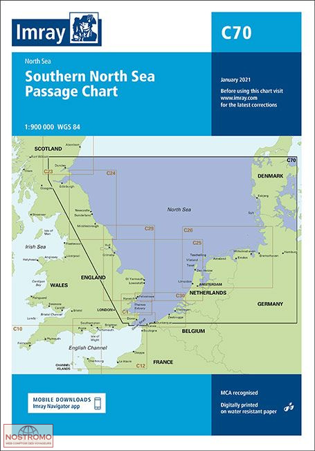C70 SOUTHERN NORTH SEA | Imray nautical chart