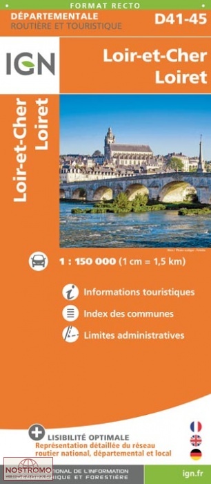 D41-45 LOIR-ET-CHER - LOIRET  | carte routière IGN