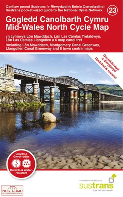 23 MID WALES NORTH | carte de cyclotourisme Sustrans