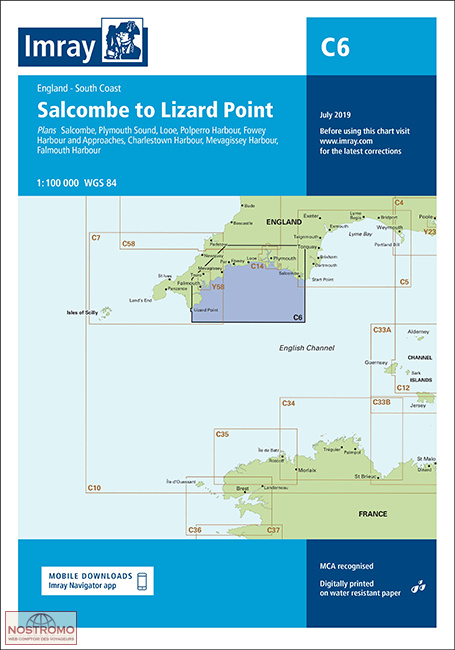 C6 SALCOMBE TO LIZARD POINT | Imray nautical chart