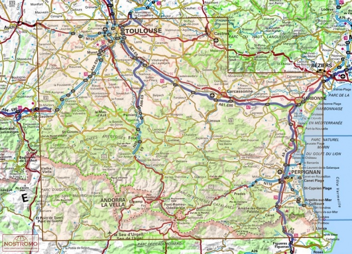 pyrenees orientales carte detaillee