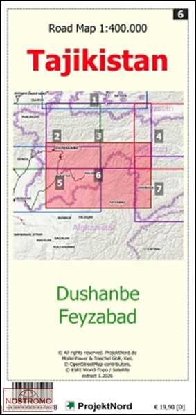 06 DUCHANBÉ - FEYZABAD | carte topographique Projektnord