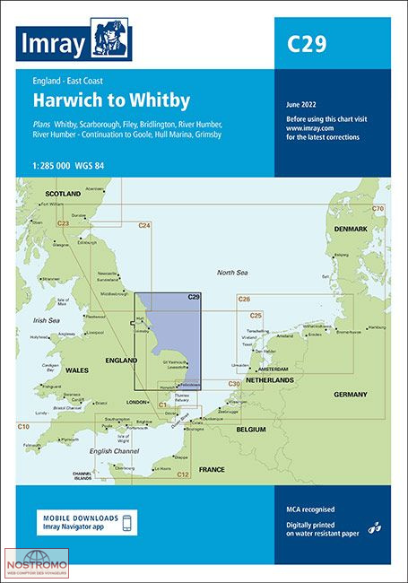 C29 HARWICH TO WHITBY | Imray nautical chart