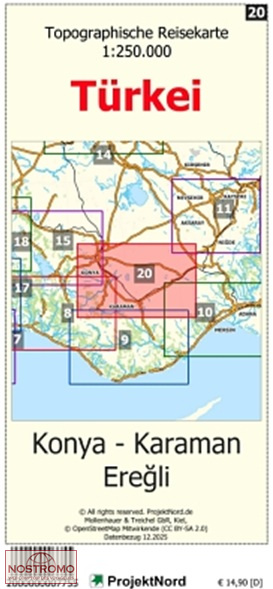 20 KONYA - KARAMAN - EREGLI | Projektnord topographic map