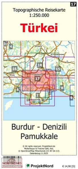 17 BURDUR - DENIZILI - PAMUKKALE | Projektnord topographic map