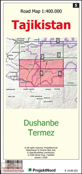05 DUCHANBÉ - TERMEZ | carte topographique Projektnord