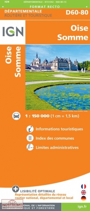 D60-80 OISE - SOMME | carte routière IGN