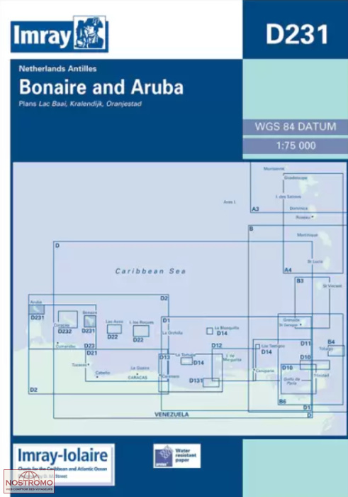 D231 BONAIRE AND ARUBA | Imray nautical chart