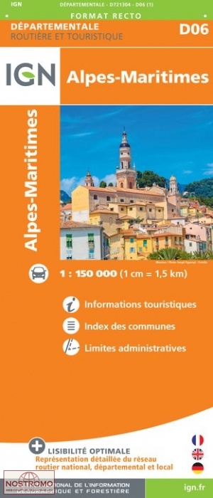 D06 ALPES-MARITIMES | carte routière IGN