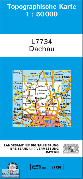 L7734 DACHAU | carte topographique LDBV