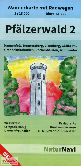 PFÄLZERWALD 2 - DONNERSBERG-DANNENFELS-EISENBERG | NaturNavi hiking map